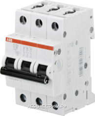 ABB S203 Автоматический выключатель 3P 6А (С) 6kA
